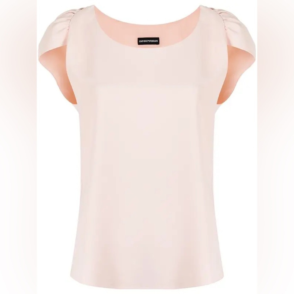 Emporio Armani Slit-Sleeve Cape Top